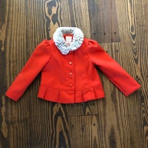 4T-5T Toddler fashion jacket with faux fur color